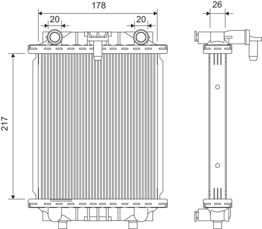 VALEO 701429 Radiator motorkjøling VALEO 701429 Radiator motorkjøling