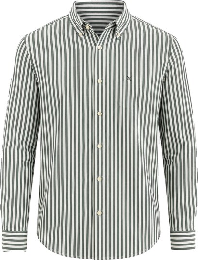 Clean Cut Copenhagen Oxford Big Striped Shirt Grønn XXL