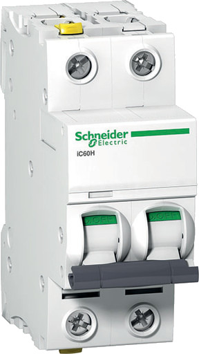 Schneider Electric Acti9 ic60h 2p 4a c miniature circuit breaker (3606480438462)