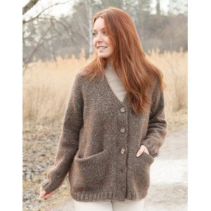 Autumn Woods Cardigan by DROPS Design Cardigan Strikkeoppskrift str. X-Small