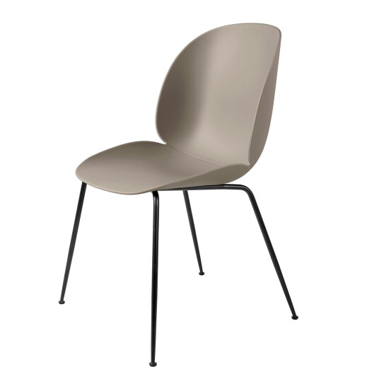 Gubi Beetle Stol Uten Trekk Conic Base Sort/Beige Gubi Beetle Stol Uten Trekk Conic Base Sort/Beige