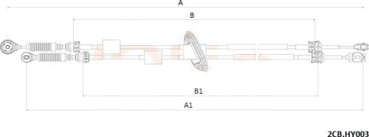 Kabel, girmekanisme COFLE 2CB.HY003 Kabel, girmekanisme COFLE 2CB.HY003