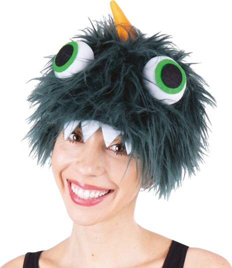 Ptit Clown Hatt Fluffy Monster Mørkegrønn One size 22944