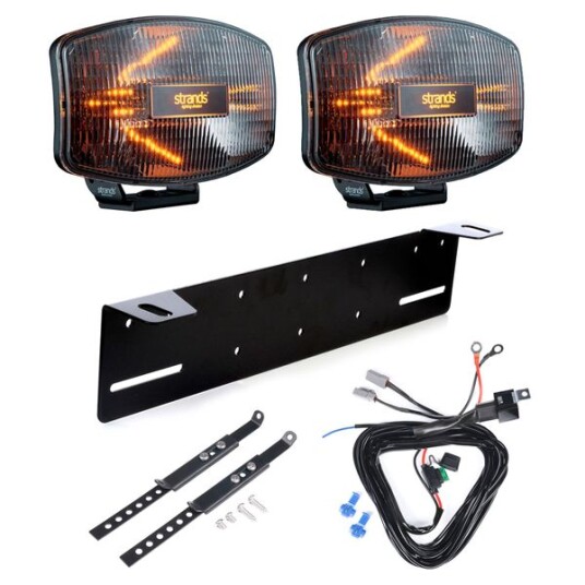 Ekstralys Strands Ize Led Og Oval   Rectangle / 25 cm / 145W 2 stk   Komplett pakke