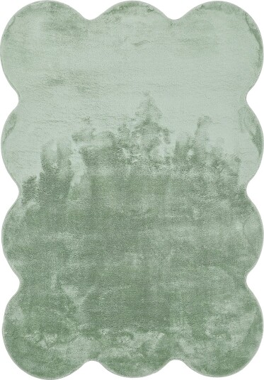 Bølget ryeteppe Aranga Super Soft Fur grønn Størrelse: 240 x 340 cm