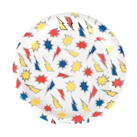 Papptallerken Superhelt 23cm Pk/8 