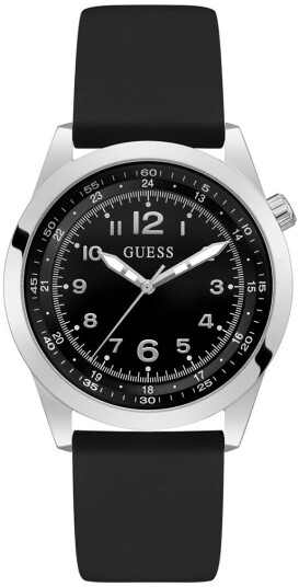 Guess Herreklokke GW0494G1 Max Sort/Gummi Ø42 mm
