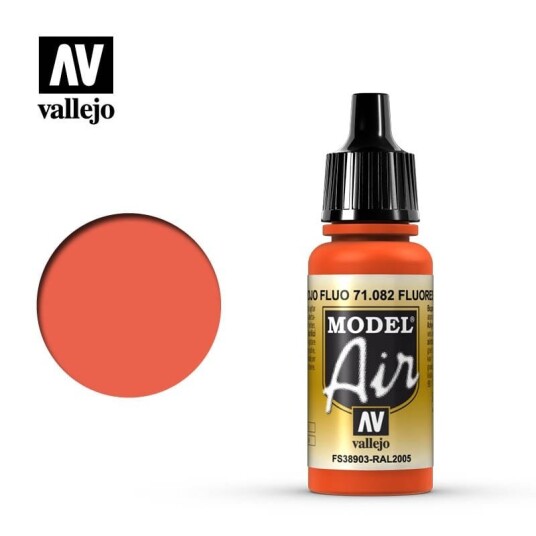 Vallejo Model Air Fluorescent Red 17ml (71.082)