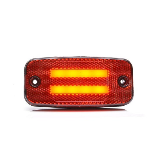 Blinklys/Sidemarkeringslys Strands Two Lines Side Marker / Position Light   12/24V / 114 mm Rød