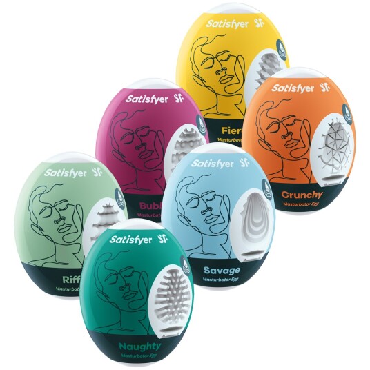 Satisfyer Masturbator Egg 6er Sett      - Hvit