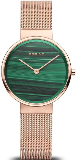 Bering Dameklokke 14531 368 Classic Grønn/Rose gulltonet stål Ø31