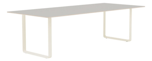 Muuto 70/70 spisebord 255 x 108 cm Grey linoleum-Plywood-Sand