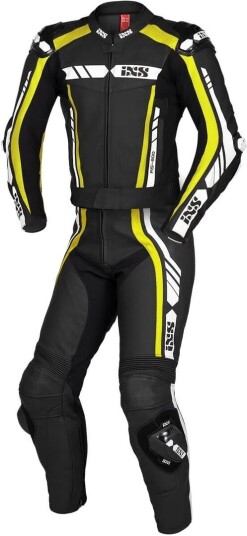 IXS Sport RS-800 1.0 To stykke Motorsykkel skinn Dress 98 Svart Hvit Gul IXS Sport RS-800 1.0 To stykke Motorsykkel skinn Dress 98 Svart Hvit Gul