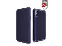 ITSKINS HYBRID // FOLIO - Lommebok for mobiltelefon - helnarvet lær - marineblå - 5.8 - for Apple iPhone X, XS