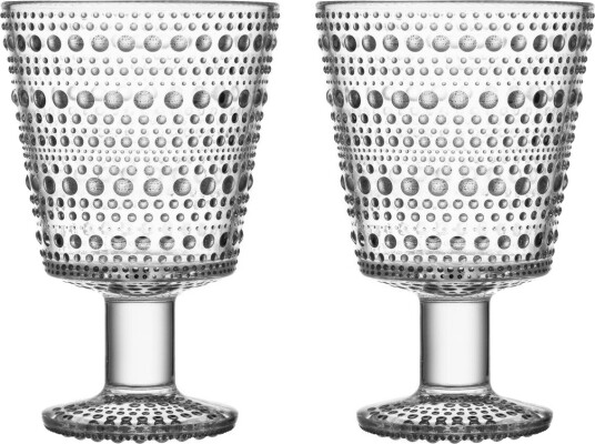 Iittala Kastehelmi drikkeglass på fot 26 cl 2 stk. Klar