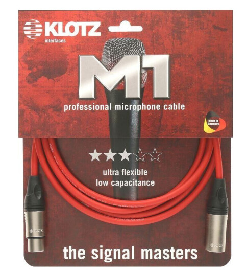 Klotz M1 Prime Mikrofonkabel Rød 5m Xlr/xlr Klotz M1 Prime Mikrofonkabel Rød 5m Xlr/xlr