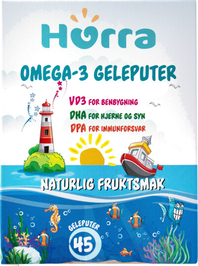Hurra Omega 3 Geleputer 45 stk. Hurra Omega 3 Geleputer 45 stk.