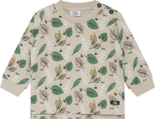 Hust and Claire Collegegenser  Samy   Fransk Oak m. Blader   Hust and Claire   74   Collegegenser Beige Grønn