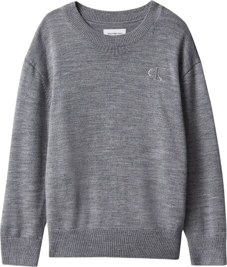 Calvin Klein Ck Merino Oversized Sweater   MEDIUM GREY HEATHER   140 x 10