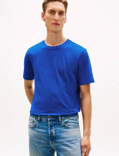 Tommy Hilfiger Ess Seasonal Reg Fit Solid Tee Blue XL Tommy Hilfiger Ess Seasonal Reg Fit Solid Tee Blue XL