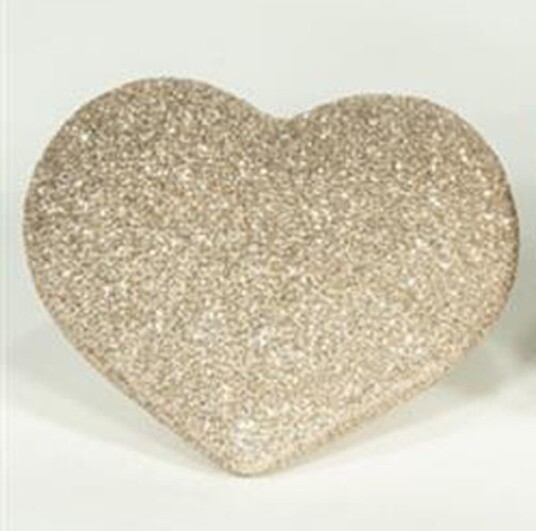 Lite glitterhjerte gullfarget fra TradeMan Lite glitterhjerte gullfarget fra TradeMan