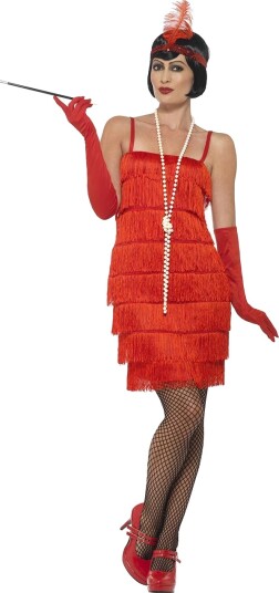 Daisy The Gatsby Flapper Damekostyme Rød Strl M
