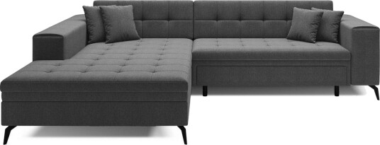 Hjørnesofa Eltap Solange 292x196x84 cm Inari 96 Mørk grå Venstre
