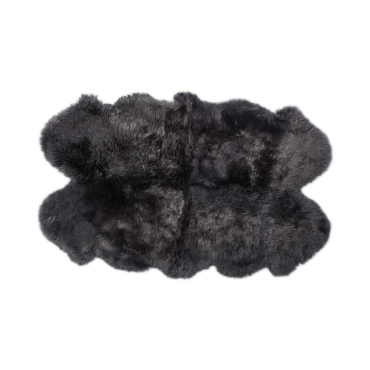 Nordic Sheep Merino saueskinn Lang ull 170x110 cm Mørk grå