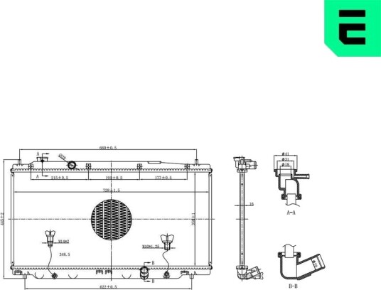 ERA 673542 Radiator motorkjøling