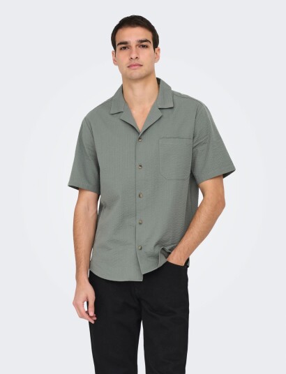 ONLY & SONS Onseye Resort Seers 0009 Shirt Noos Green M ONLY & SONS Onseye Resort Seers 0009 Shirt Noos Green M