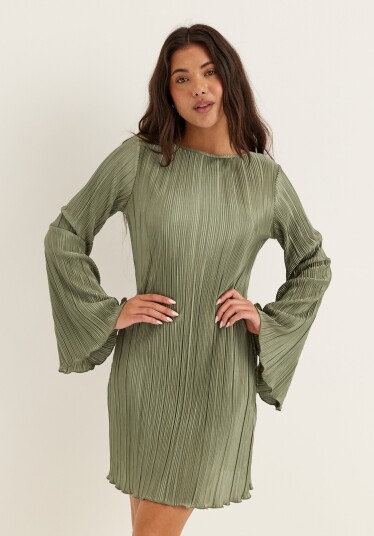 Bubbleroom Short Pleated Frill Dress