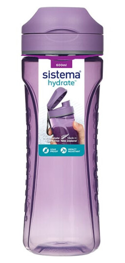 Sistema - 600ml Tritan Swift Bottle - Purple