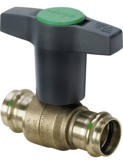 Viega Easytop Kuleventil 35 mm - Siliciumbronze