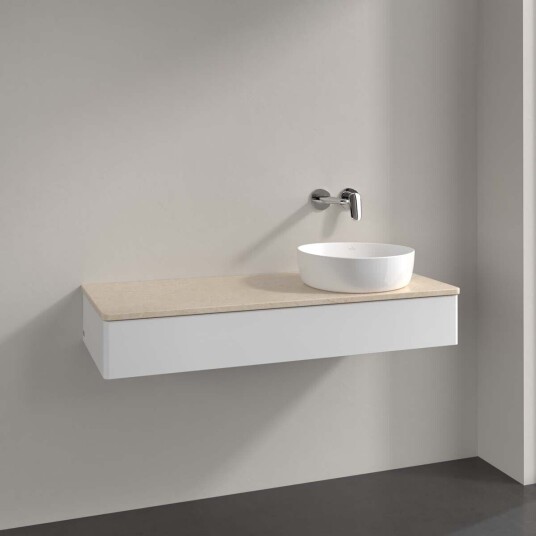 Villeroy & Boch  Antao Servantskap med 1 skuff 120x50x19 cm m/lys Hvit Blank/Crème
