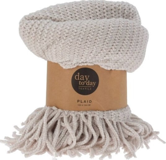 Home Styling Collection Babytæppe Boho Med Frynser Strikket 120 X 150 Cm
