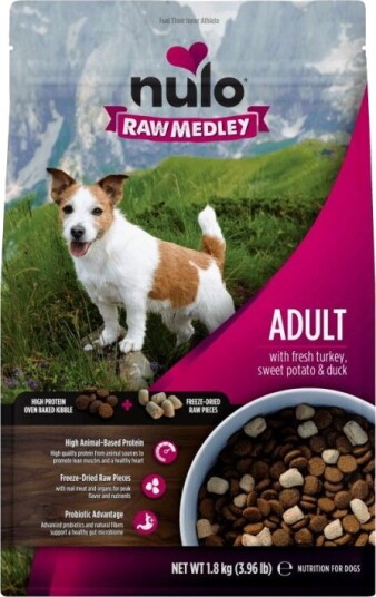 Nulo Dog Adult Raw Medley Small Breed Fresh Turkey Sweet Potato & Duck 1.8 kg