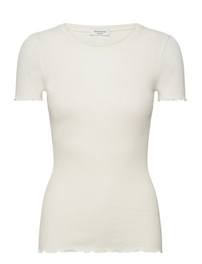 Rosemunde Rwbernadine Organic Ss O-Neck T-Sh - Cream - XL