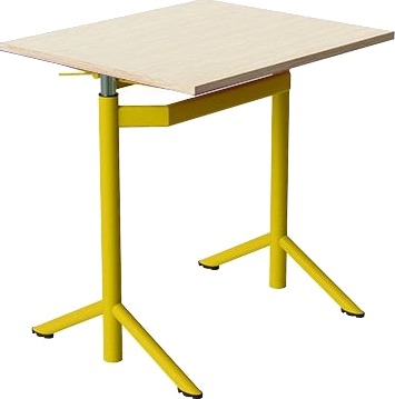 Elevbord Atlas 1132 700X600mm Lyddæmpende Eg Højtrykslaminat Gult Stel Elevbord Atlas 1132 700X600mm Lyddæmpende Eg Højtrykslaminat Gult Stel