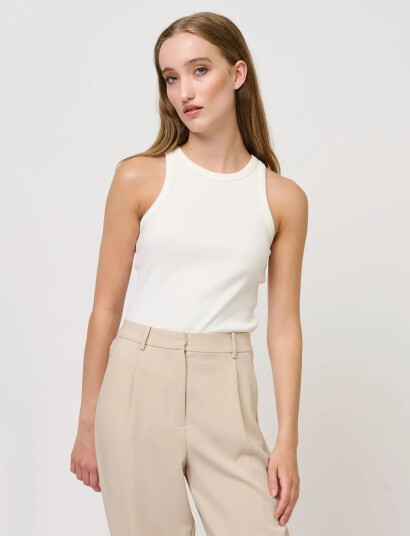 Bruuns Bazaar Katybb Rib Tank Top - White - S