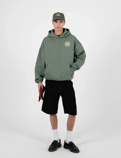 Prohibited Horse Racer Hoodie Green   Khaki green   XL