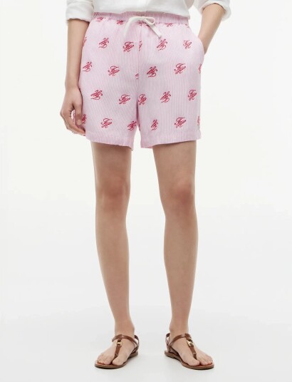 Tommy Hilfiger Swimshop Linen Short Aop Pink XL