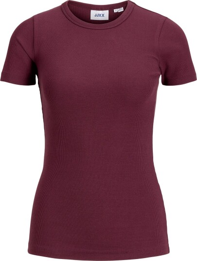 JJXX Kids Jxfrankie Str Ss Rib Tee Jrs Noos Grl Burgundy 164 JJXX Kids Jxfrankie Str Ss Rib Tee Jrs Noos Grl Burgundy 164