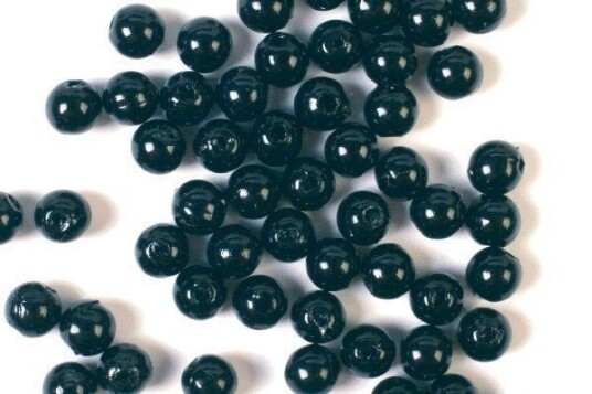 Plastpärlor 4mm 500g, Svart