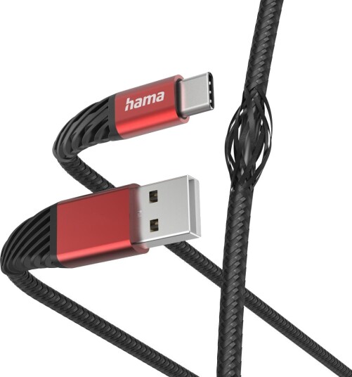 Hama Extreme Usb-Kabel 1,5 M Usb 2.0 Usb-A Til Usb-C Svart-Rød 00201540