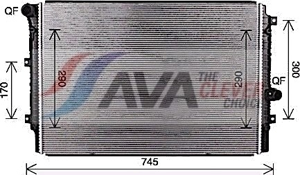 Radiator, motorkjøling AVA COOLING SYSTEMS VN2414