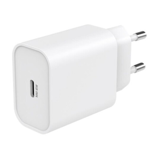 ELETRA 45 W USB-C VEGGLADER 1 PORT, HVIT