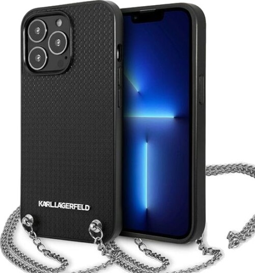 Karl Lagerfeld Monogram Plaque Mobildeksel til iPhone 13 Pro / 13 – Svart