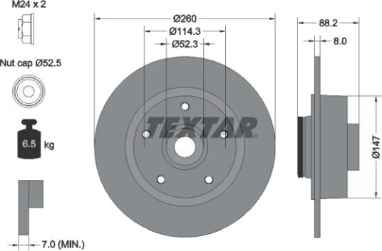 TEXTAR 92195900 Bremseskive