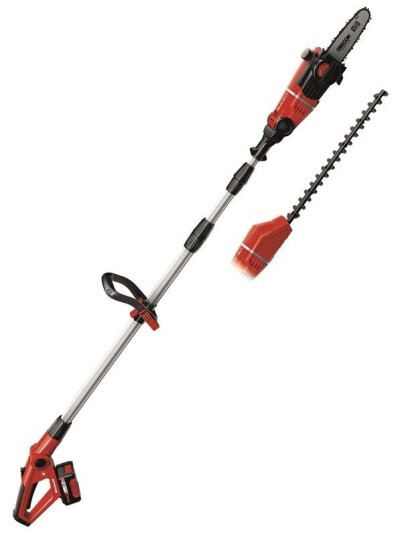Einhell GE-HC 18 Li T Kombimaskin med Batteri, 3,0 Ah Hekksaks og Grensag, Teleskopskaft 182 cm