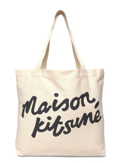 Maison Kitsune Maison Kitsune Handwriting Tote Cream TU Maison Kitsune Maison Kitsune Handwriting Tote Cream TU